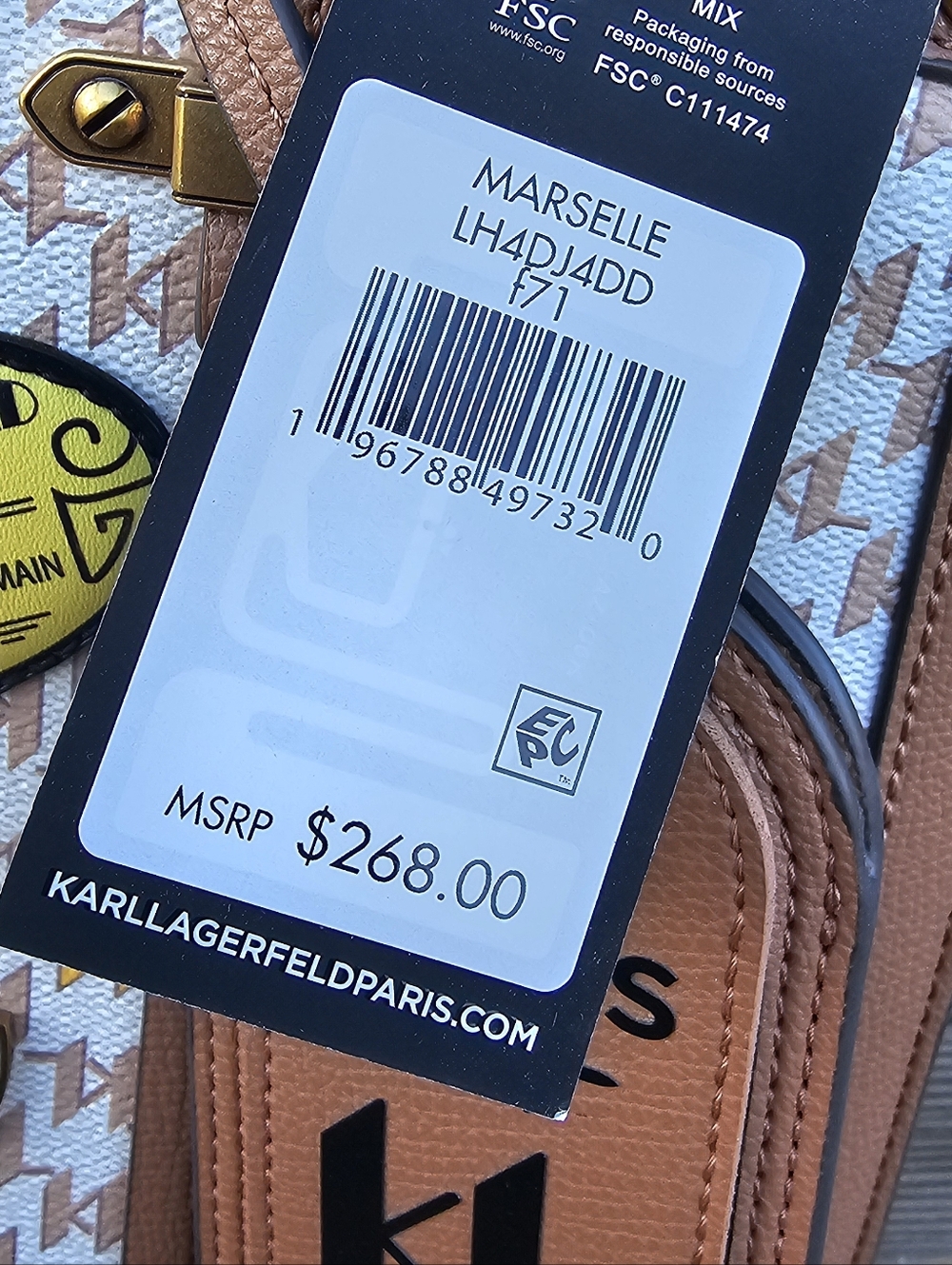 Karl Lagerfeld Paris Marselle Satchel - Picture 3 of 10